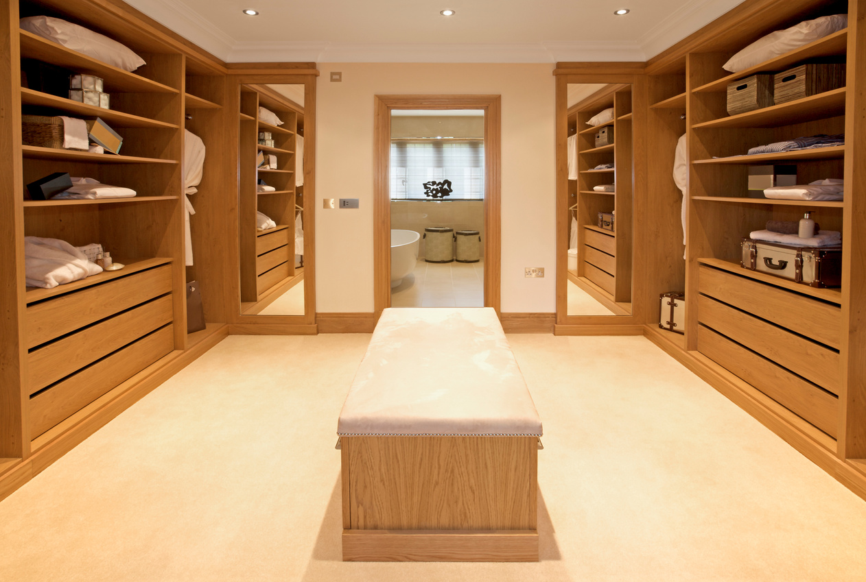 luxury walk-in wardrobe